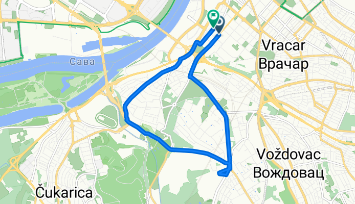 Route in Belgrade