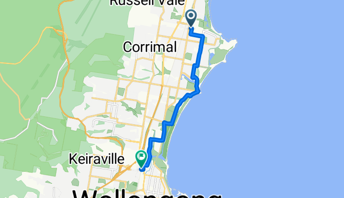 Bellambi to North Wollongong railway station