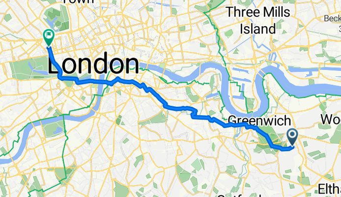 Westbrook Road, London to Nutford Place, London