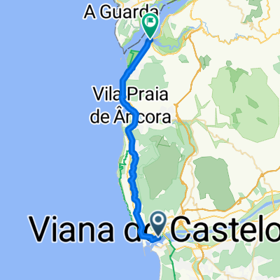 Rua Grande, Viana do Castelo to União das freguesias de Caminha (Matriz) e Vilarelho, Caminha