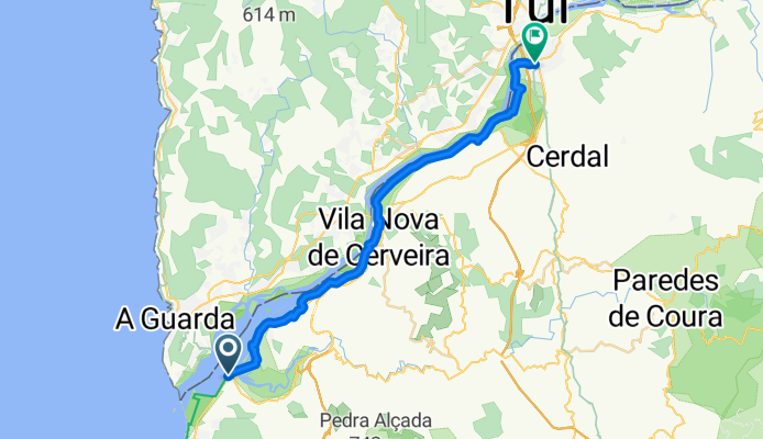 União das freguesias de Caminha (Matriz) e Vilarelho, Caminha to Avenida Miguel Dantas, Valença