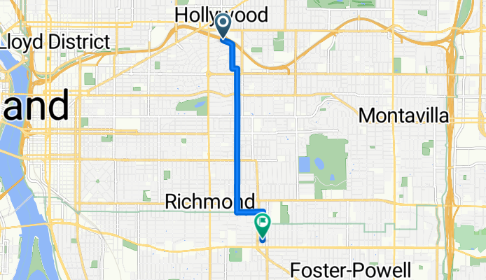 Route to Southeast 50th & Haig