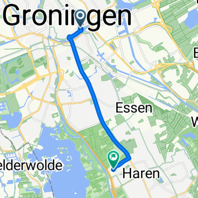 Voor 't Voormalig Klein Poortje, Groningen naar Warmoltslaan, Haren