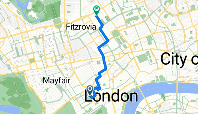 City of Westminster, London to West Lodge, London