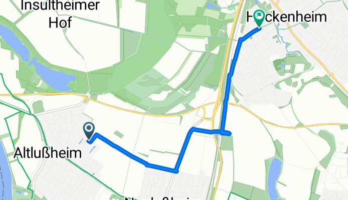 Clara-Schumann-Weg, Altlußheim nach Karlsruher Straße, Hockenheim