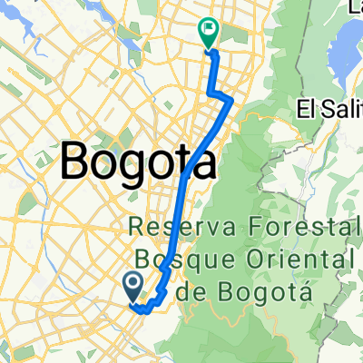 Avenida Carrera 14, Bogotá a Avenida Carrera 45, Bogotá