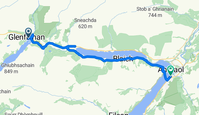Route in Glenfinnan
