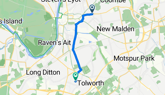 Galsworthy Road, Kingston Upon Thames to Oakleigh Mews, Surbiton