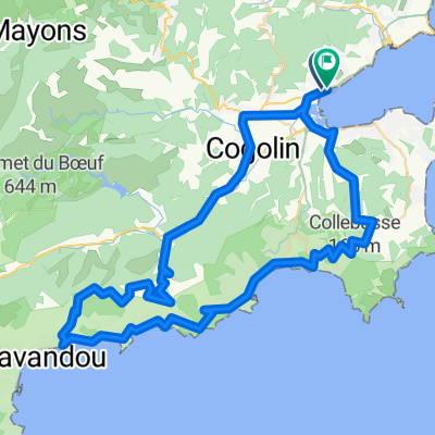 Port Grimaud - Bergstraße nach Le Lavandou -Cavaliere-sur-Mer