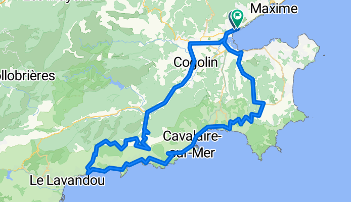 Port Grimaud - Bergstraße nach Le Lavandou -Cavaliere-sur-Mer