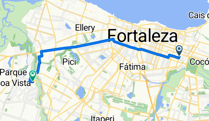 Rua Carolina Sucupira, Fortaleza a Rua das Pedrinhas, Fortaleza