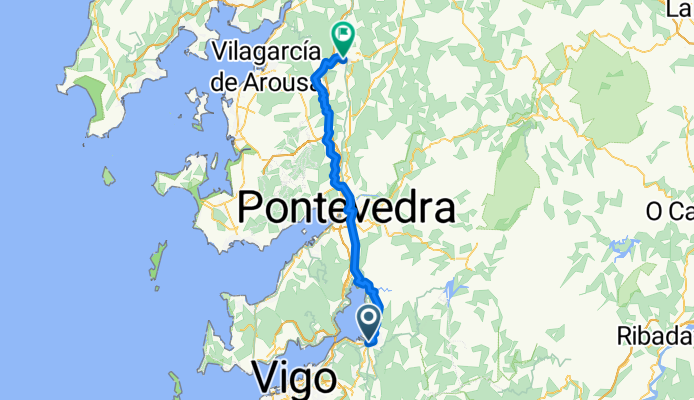 Plaza Ribadavia, Redondela to Calle de Fermín Mosquera, Caldas de Reis