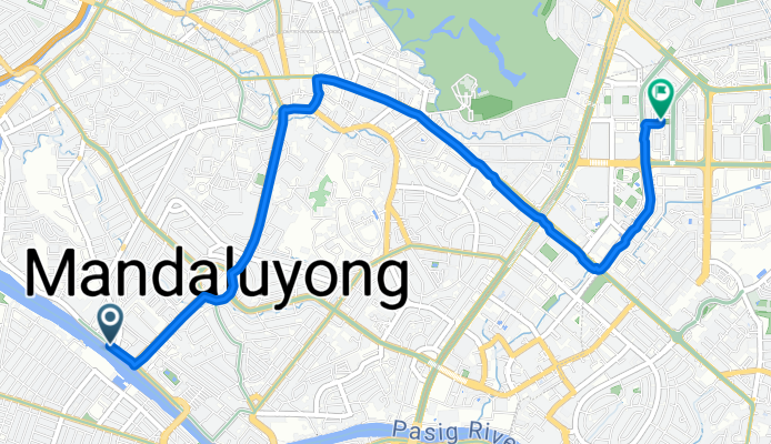 Retired Reverend G Aglipay St, Mandaluyong to Emerald Avenue, Pasig