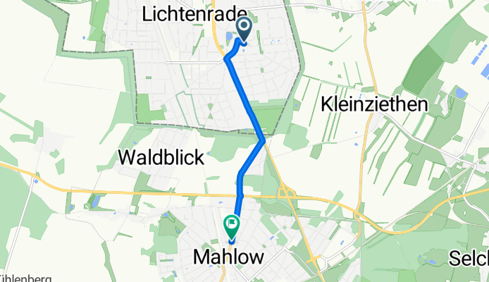 Bornhagenweg, Berlin do Trebbiner Straße, Blankenfelde-Mahlow