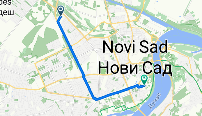 Руменачки пут, Нови Сад to Владимира Перића Валтера, Нови Сад
