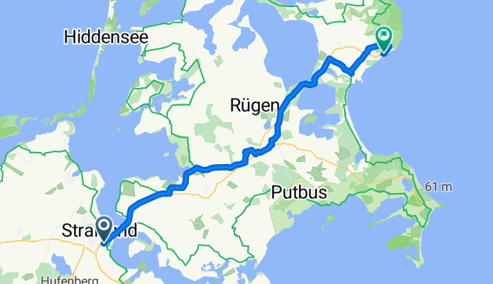 Bahnweg, Stralsund to Bahnhofstraße, Sassnitz