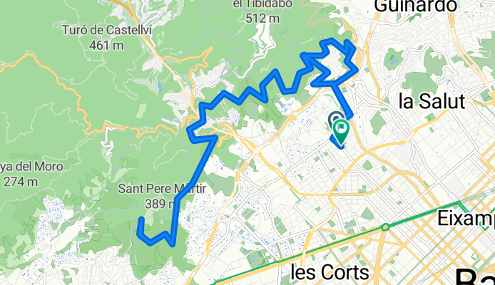 Carrer de Sant Gervasi de Cassoles, Barcelona a Carrer de Castanyer, Barcelona