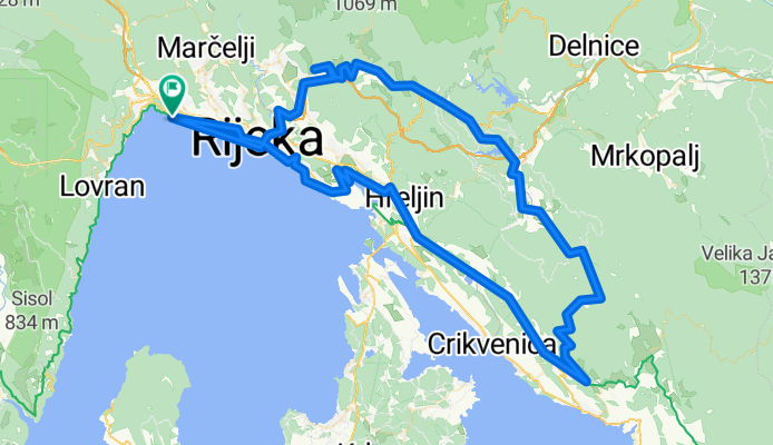 Route in Rijeka