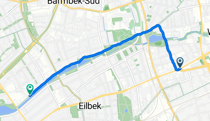 Wandsbeker Marktplatz, Hamburg nach Dorothea-Bernstein-Weg, Hamburg