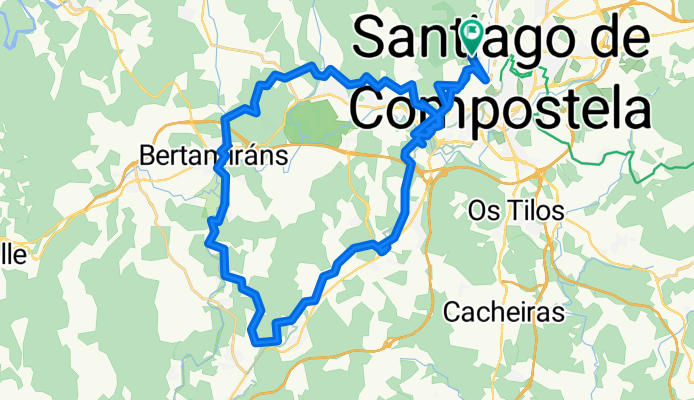 SCQ 2, Santiago de Compostela, Zur Paradela- Brücke und zurück teilweise Camino