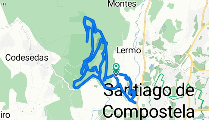 SCQ 7, Santiago de Compostela, Ausrollrunde um den Monte Pedroso ( Hausberg)