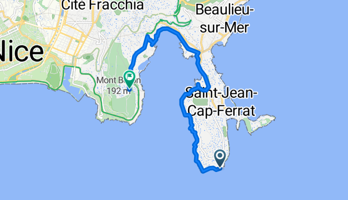 Avenue de la Corniche, Saint-Jean-Cap-Ferrat to Avenue des Hespérides, Nice