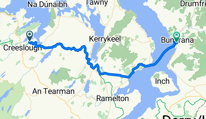 From Buncrana to Londonderry Derry