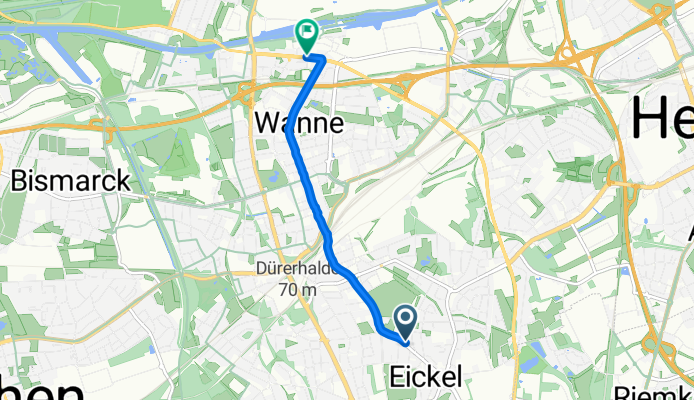 Hugenpoth nach Dorstener Straße