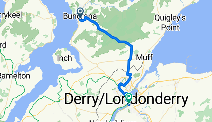 From Buncrana to Londonderry Derry