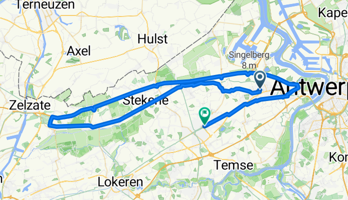 Pareinpark, Beveren naar Nieuwe Molenstraat, Sint-Niklaas