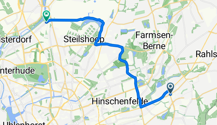 Tonndorfer Hauptstraße, Hamburg nach Alsterdorfer Straße, Hamburg