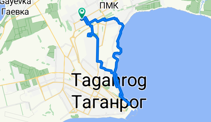 улица Маршала Жукова, Таганрог до улица Маршала Жукова, Таганрог