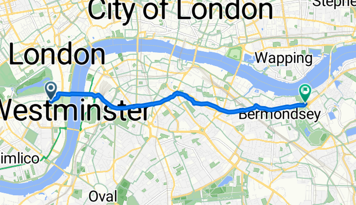 Tothill Street, London to Albion Street, London