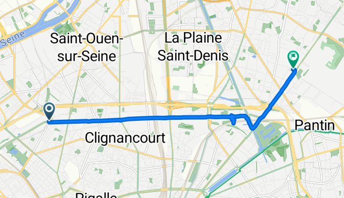 De Boulevard du Bois le Prêtre à Rue de Presles