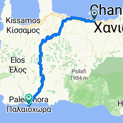 From Chania to Kantanos-Paliochora