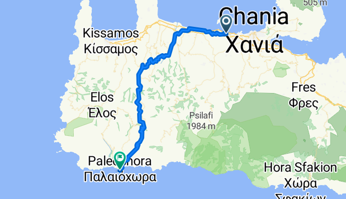From Chania to Kantanos-Paliochora