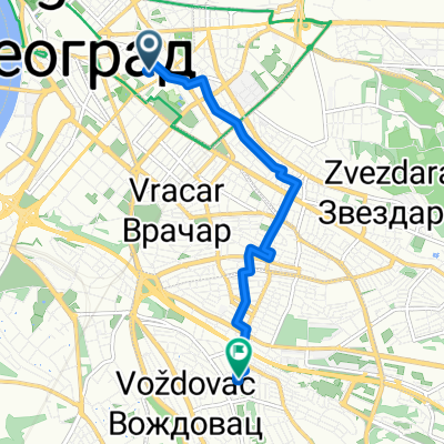 Route in Belgrade