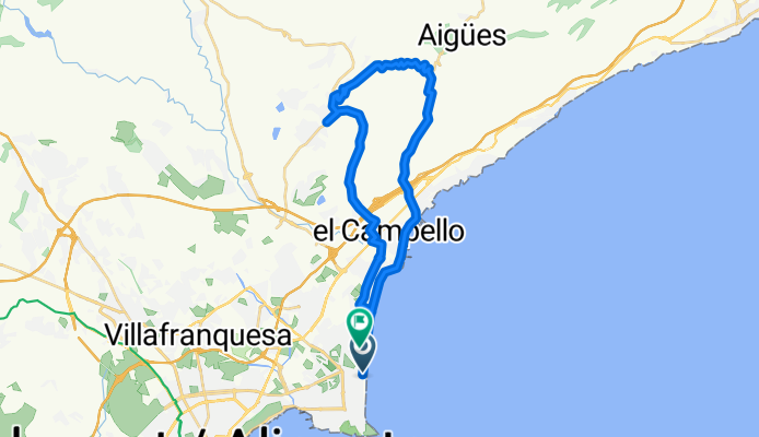 Avenida Niza, Alicante to Carrer de Juan de la Cierva, El Campello