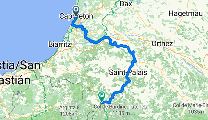 From Capbreton to Saint-Jean-Pied-de-Port