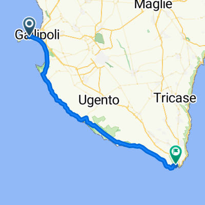 Via Nizza, Gallipoli to Via Giorgio Castriota Scanderbeg, Castrignano del Capo