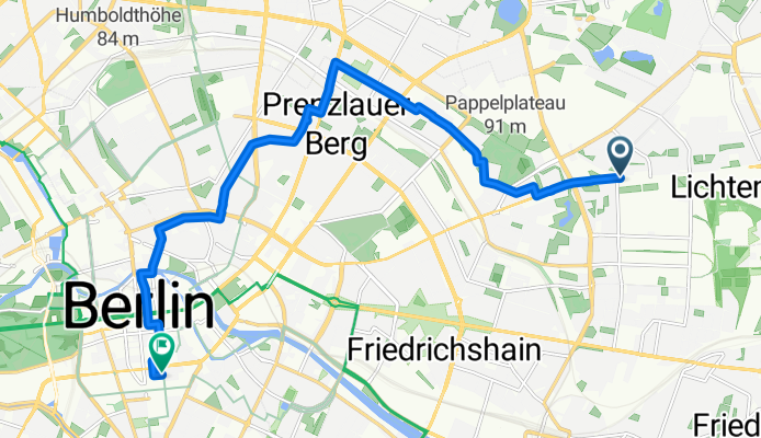 Route in Berlin