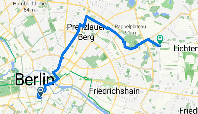 Route in Berlin