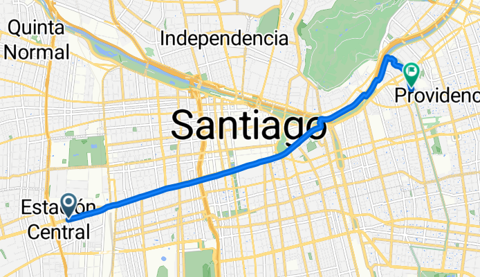 Federico Scotto, Estación Central a Ciclovía Antonio Varas, Providencia