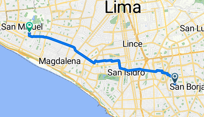 De PerĂş a Calle Carlos Gonzales Candamo