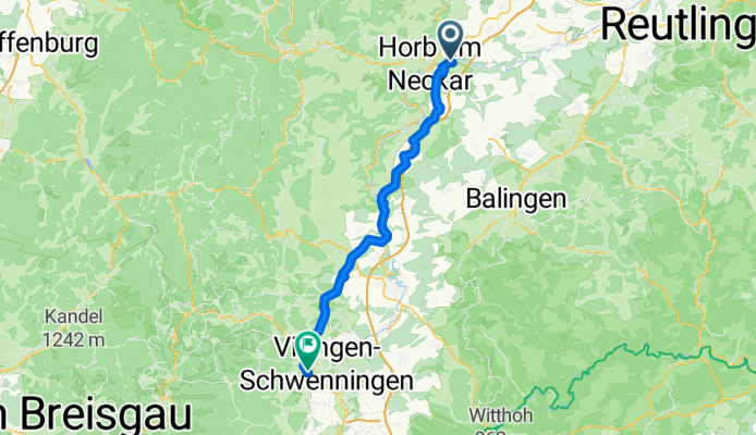 From Horb am Neckar to Villingen-Schwenningen
