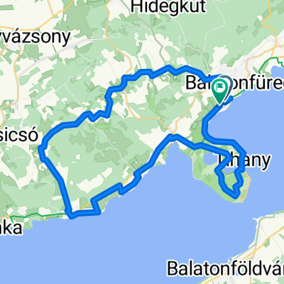 B.füred-Dörgicse-B.akali-Tihany-Bfüred