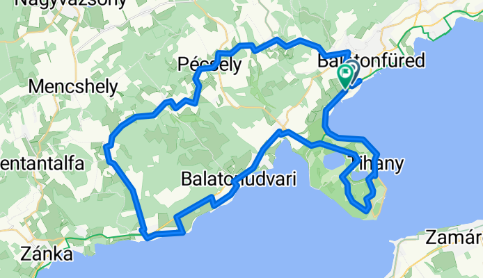 B.füred-Dörgicse-B.akali-Tihany-Bfüred