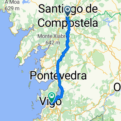 1) Santiago de Compostela bis Vigo