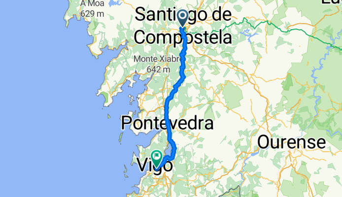 1) Santiago de Compostela bis Vigo