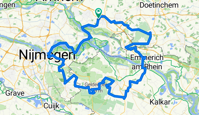Route 125 km voor Classic op zondag 19 april 2026.